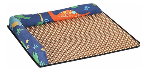 Tapete Refréscate Para Mascotas Con Almohada Tejido De Amarillo