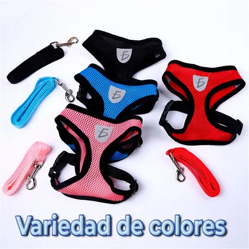 Conjunto De Arnés Y Correa Para Mascotas Estilo