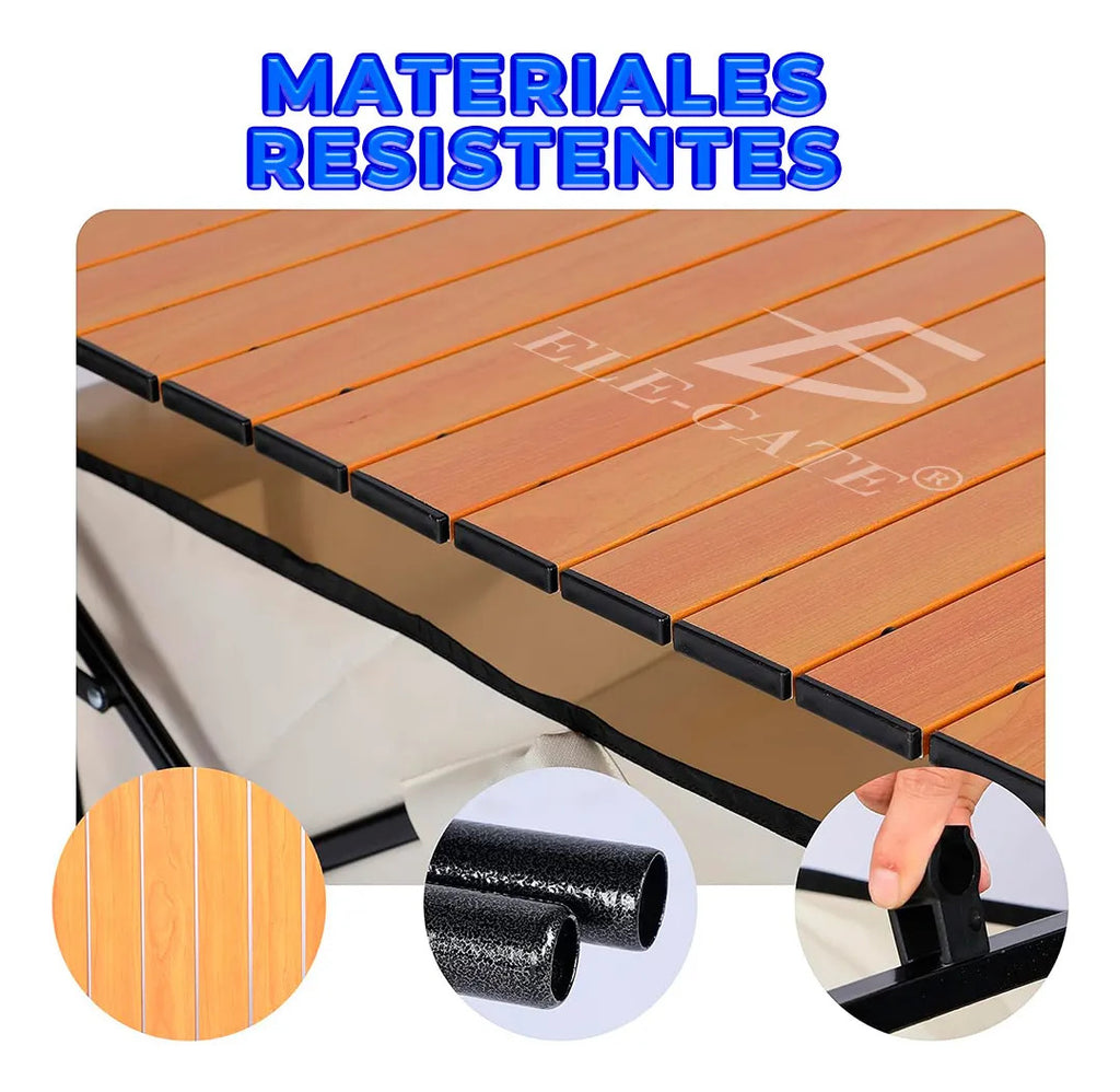 Cubierta De Madera De Remolque Plegable Para Mesa De Camping