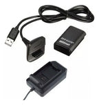 Kit Bateria Cargador Cable Carga Y Juega Para Xbox 360