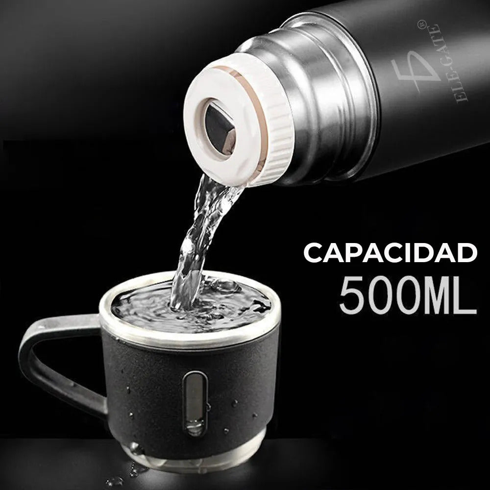Termo Con Tazas Incluidas Para Té Y Café De Acero