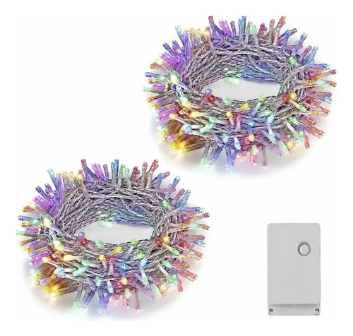 Guirnalda Led De Colores - Deslumbra Con Una Cascada De 20 Violeta