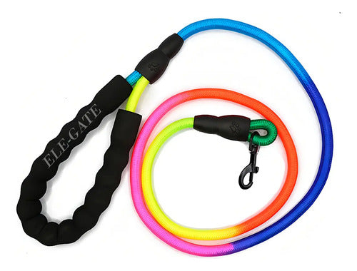 Correa Soporte Resorte Fluorescente Resistente Anti Tirones Raza Chica Color Colores Ele-gate