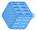 Plato con textura ideal para comida húmeda azul