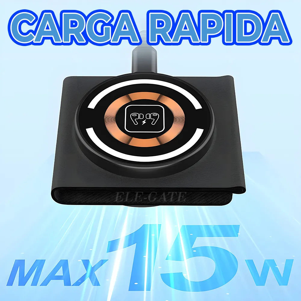 Estación de carga inalámbrica plegable magnética 3 en 1