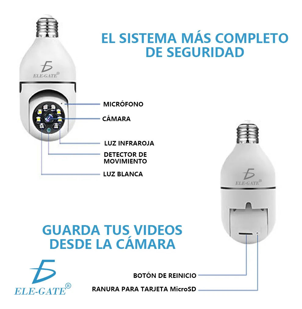 Cámara De Seguridad Visión Nocturna Con Wifi Inalámbrica