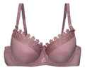 Brasier con encaje de copa completa coral M