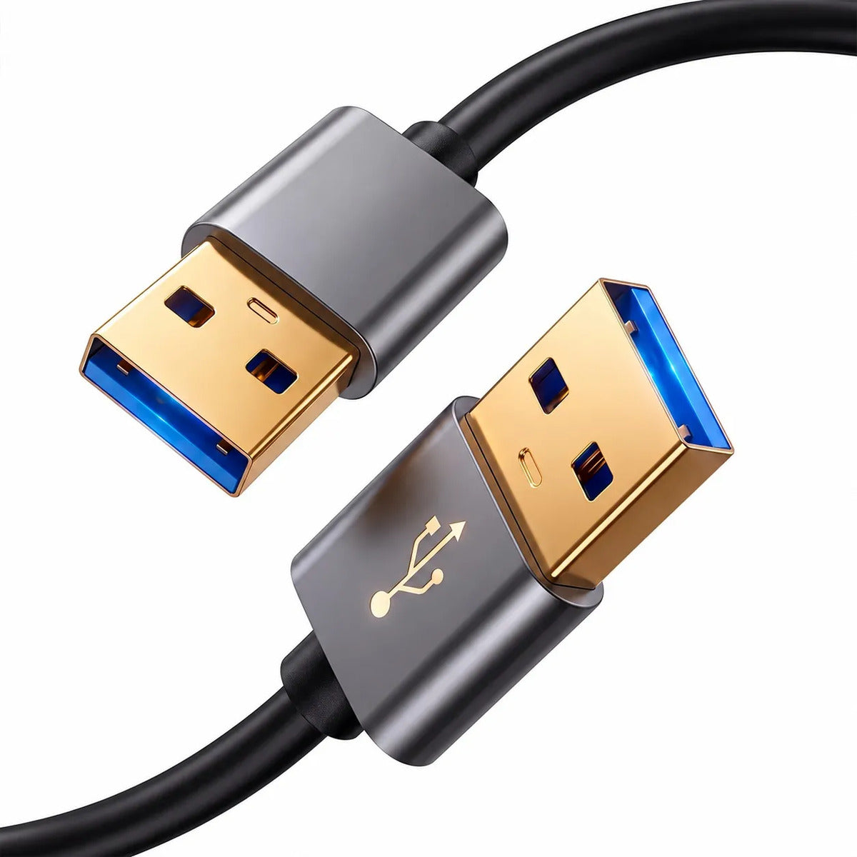 Cable USB-A a USB-A 3.0 de 3 metros con conectores chapados
