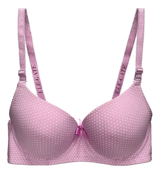 Brasier con diseño de lunares con efecto push up rosa M