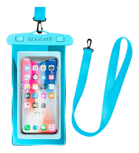Funda Universal Impermeable Para Celulares Azul