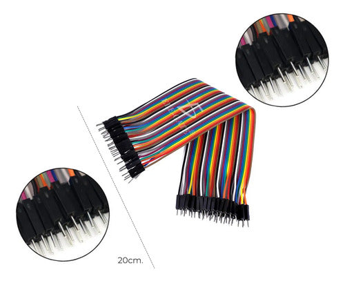 Cables Dupont Jumpers Macho A Macho Para Protoboard 20cm 40
