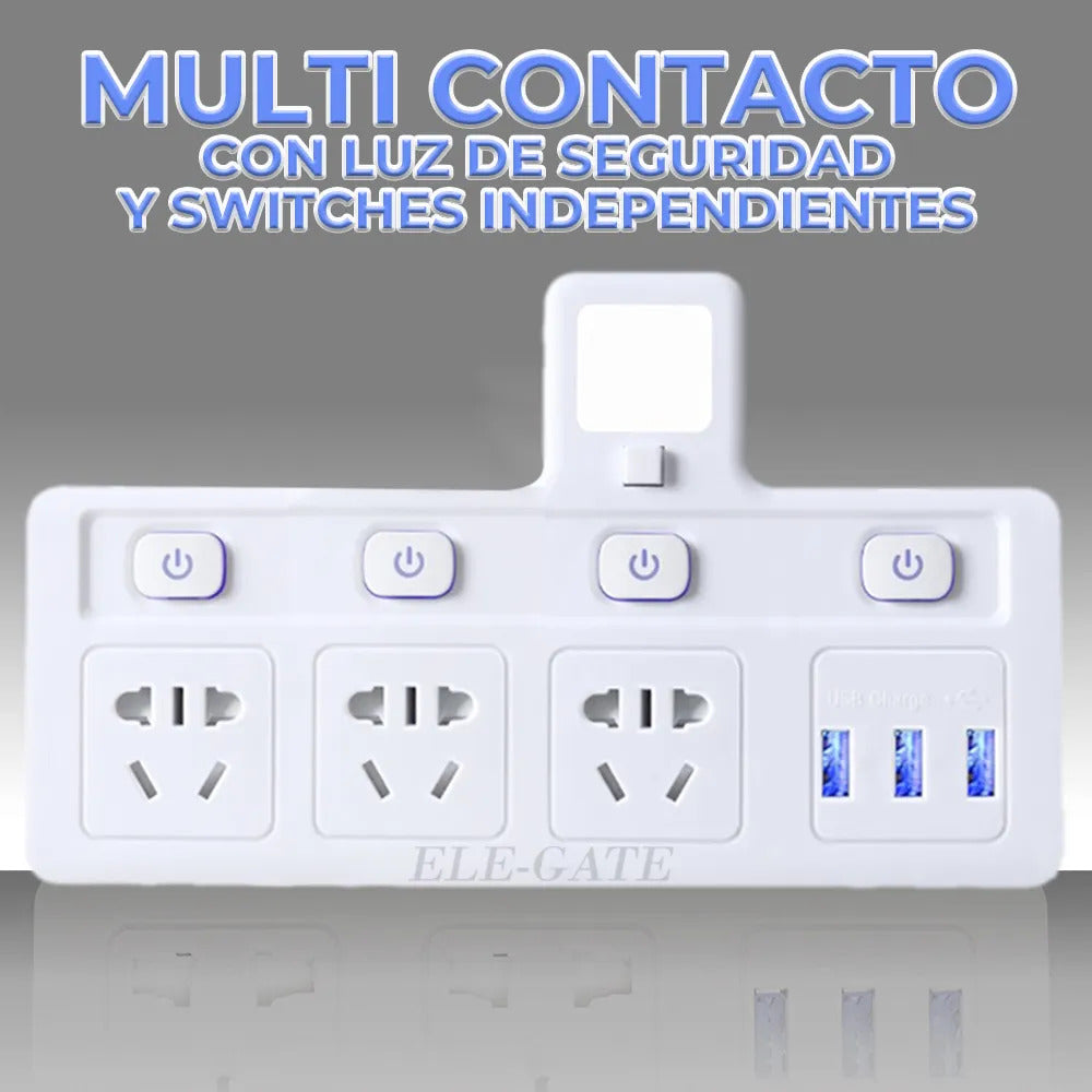 Multicontacto Hembra De Habitación Luz Nocturna Interruptor