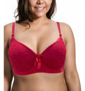 Brasier con encaje copa completa slight push up coral M
