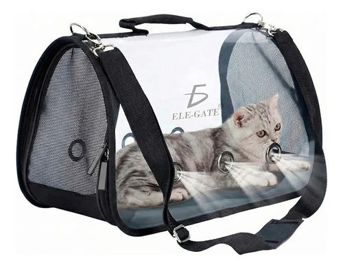 Transportadora Bolsa Para Mascota Tipo Arco Color Negro