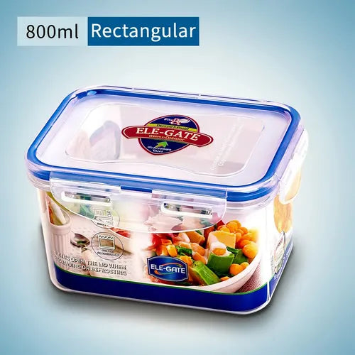 Contenedor Hermético Rectangular Transparente 800 Ml Para
