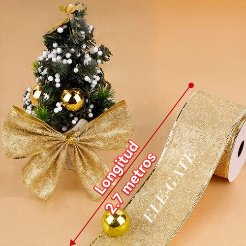 Cintas Navideñas Diseños Variados En Rojo Verde Oro Y Plata Blanco