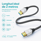 Cable Hdmi 2.1 8k Ultra Hd De 2 Metros