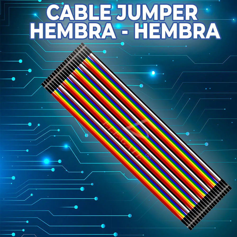 Cables jumper hembra a hembra awg 26 para protoboard