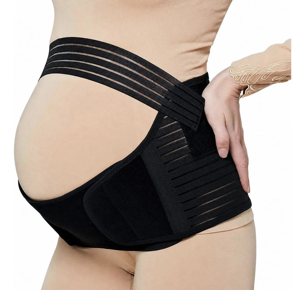 Cinturón de soporte de vientre para mujer embarazada negro XL