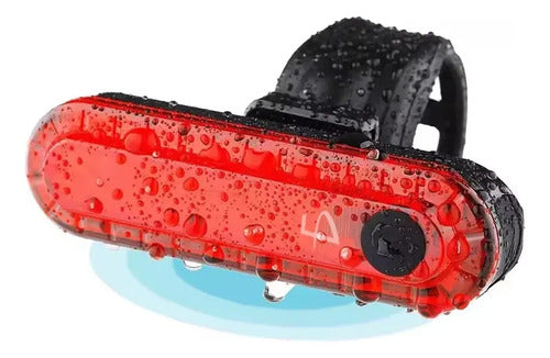 Luz Led Roja Para Bicicleta Impermeable Y Con Cuatro Modos