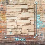 Paneles Xpe Autoadhesivos 10 Pzs Piedra Beige 35 X 38.5 Cm