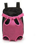 Mochila porta mascotas transpirable y portátil comodidad y rosa