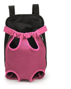 Mochila porta mascotas transpirable y portátil comodidad y rosa