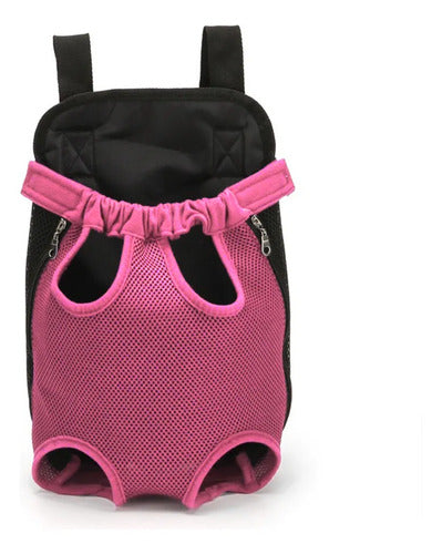 Mochila Porta Mascotas Transpirable Y Portátil Comodidad Y Rosa