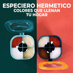 Especiero Cocina Hermetico Con 4 Cucharas