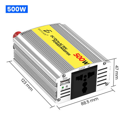 Inversor Voltaje Con Cargador Ups Volta 12vdc 110vac 500w