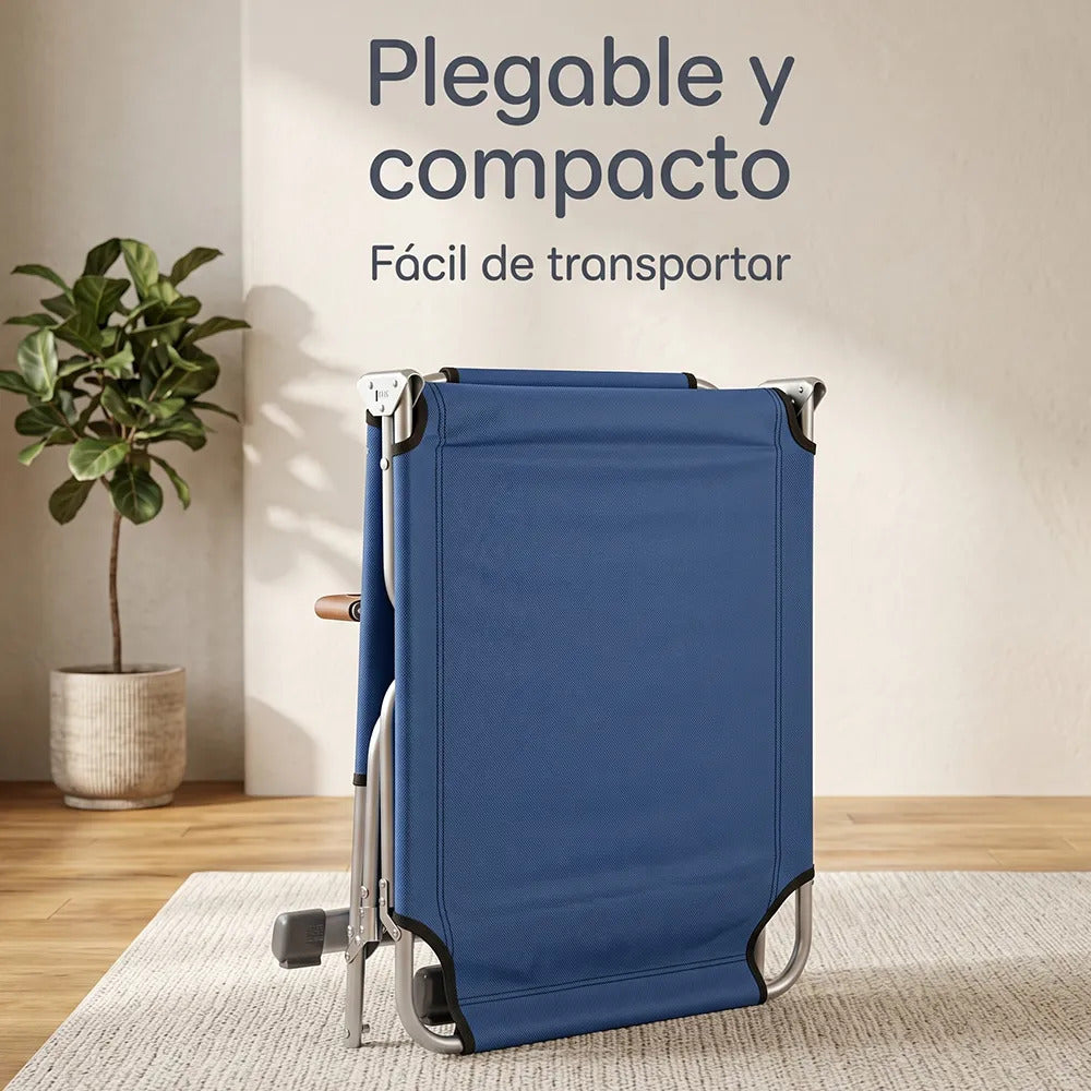 Silla Plegable Con Sombrilla De Gravedad Cero Reclinable