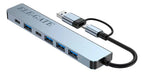 Estación Con 7 Puertos 2usb C Hub 1 Usb 3.0 3 Usb 2 Y 1 Usb
