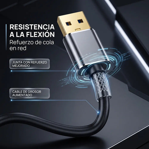 Cable Usb 3.0 A A Micro Usb 3.0 B Con Conectores Metálicos