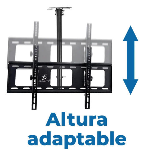 Soporte De Techo Para Tv Inclinable Ajustable De 26-55 Negro