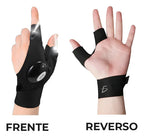 Par De Guantes De 2 Dedos Con Luz Led G Negro