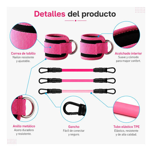 Bandas De Resistencia Para Piernas Con Correas De Tobillo