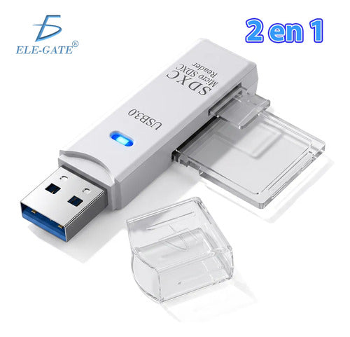 Lector de tarjetas USB 3.0 2 en 1 SD y micro SD TF