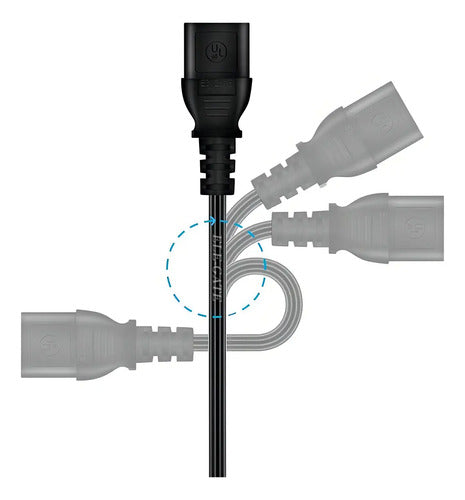 Cable De Alimentación Para Monitor, Cpu, Impresora, Tv Ele-gatewi.62 De 1m De Largo