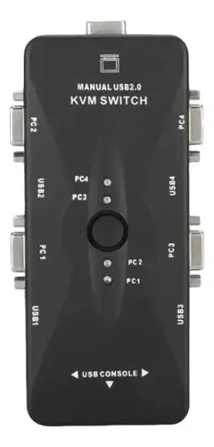 Switch kvm VGA 4 puertos USB para 4 PC resolución 1920x1440