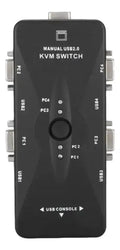 Switch kvm VGA 4 puertos USB para 4 PC resolución 1920x1440