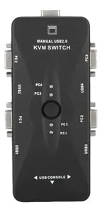 Switch kvm VGA 4 puertos USB para 4 PC resolución 1920x1440