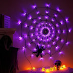 Telaraña De Halloween Con Luces Led A Batería