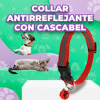 Collar Reflectante Con Campana Para Mascotas Ajustable