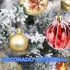 Set De 44 Esferas Navideñas Plásticas Tipo Cristal