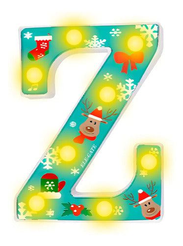 Letra Z Con Diseño Navideño En Varios Colores