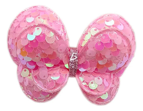 Paquete De 4 Moños Con Liga Con Diseño De Mariposa