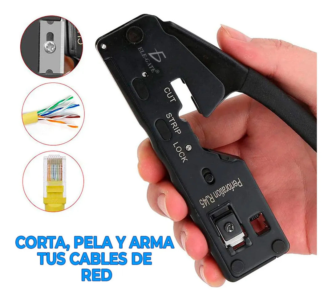 Herramienta de crimpado para conectores de red CAT5 CAT6