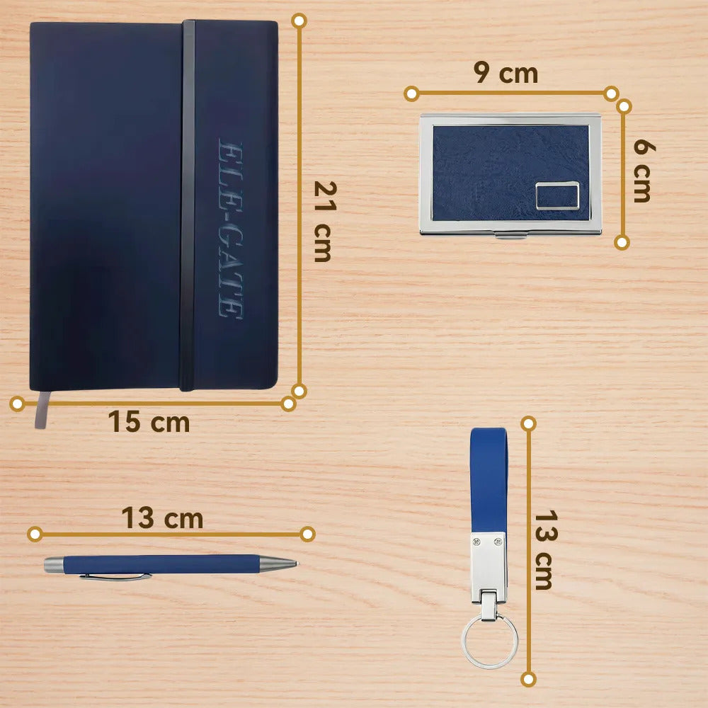 Set De Regalo Elegante Con Libreta Tarjetero Llavero Y
