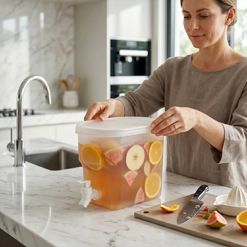 Dispensador de bebidas para refrigerador con llave