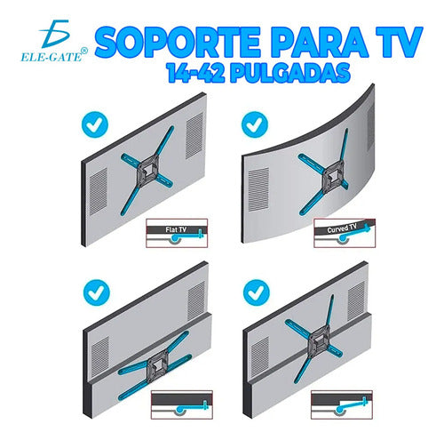 Soporte Para Television Pantalla Monitor 14 A 42 Pulgadas